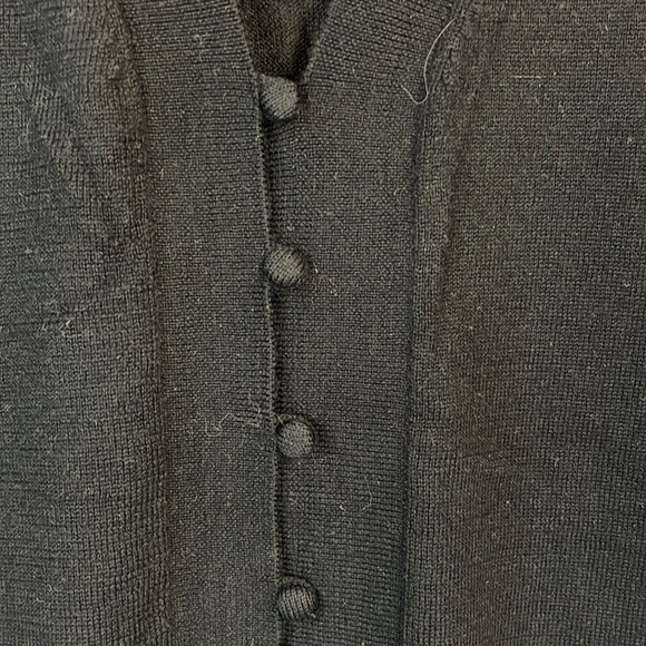 346 Brooks Brothers Black Merino Wool Buttoned Vest - Picture 4 of 7